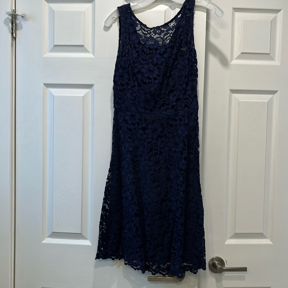 Blue lace dress